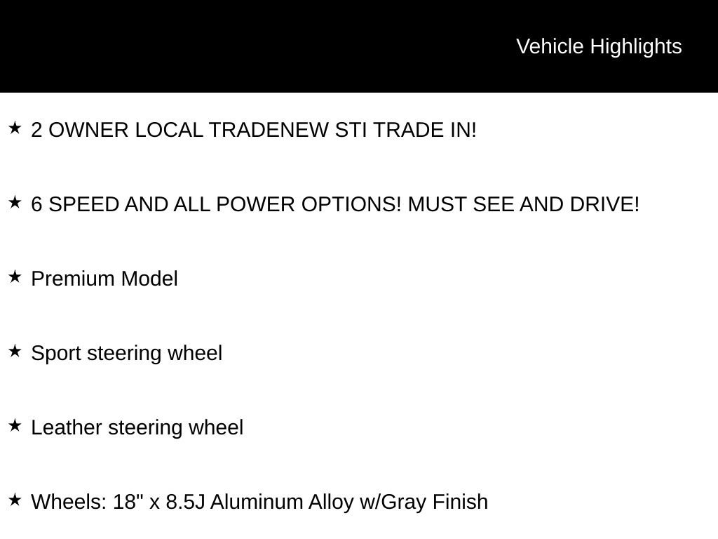 Used 2017 Subaru WRX Premium image 5