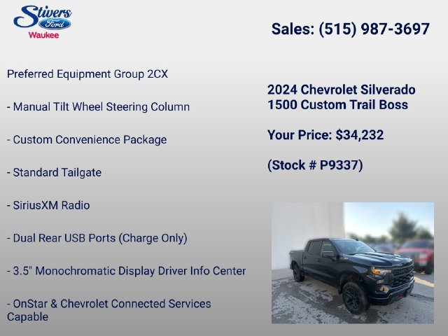 Used 2024 Chevrolet Silverado 1500 Custom Trail Boss AWD/4WD image 22
