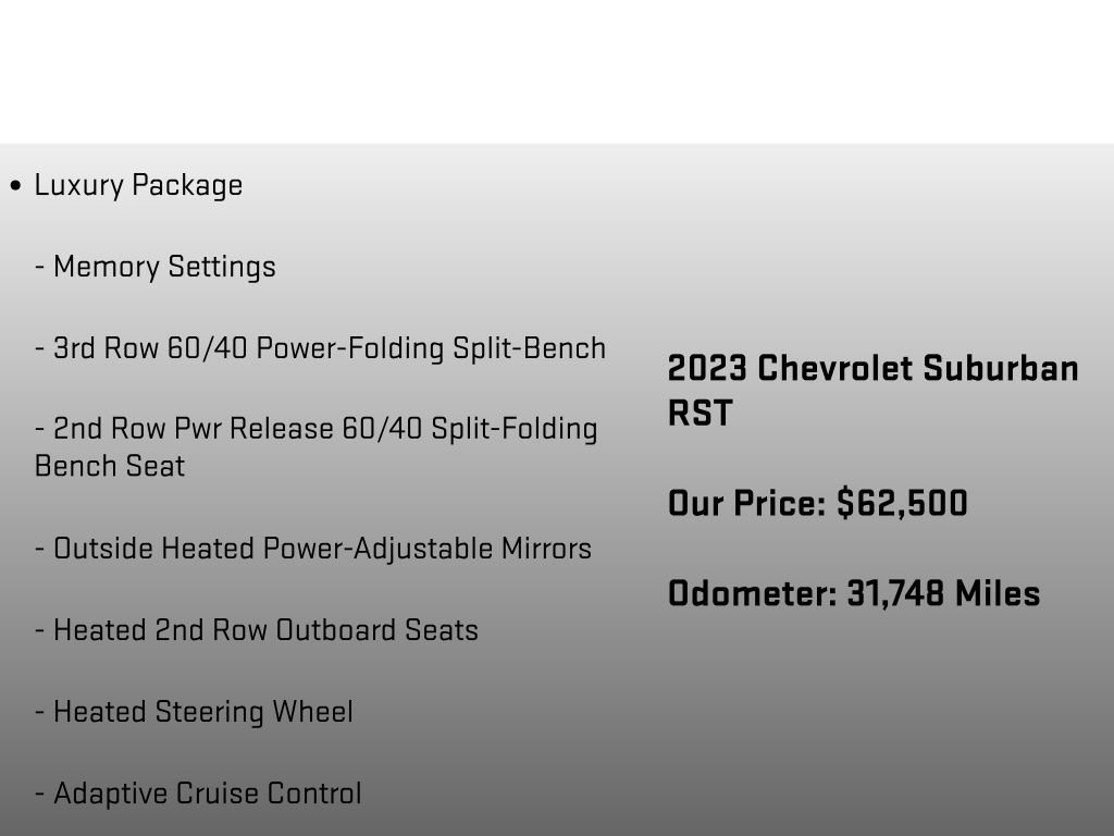 Used 2023 Chevrolet Suburban RST w/ Sport Performance Package AWD/4WD image 30