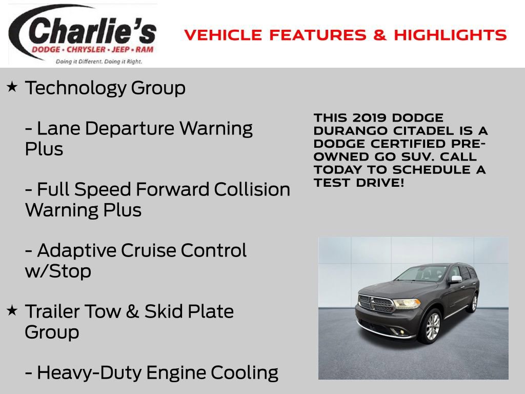 Certified 2019 Dodge Durango Citadel w/ Technology Group image 13