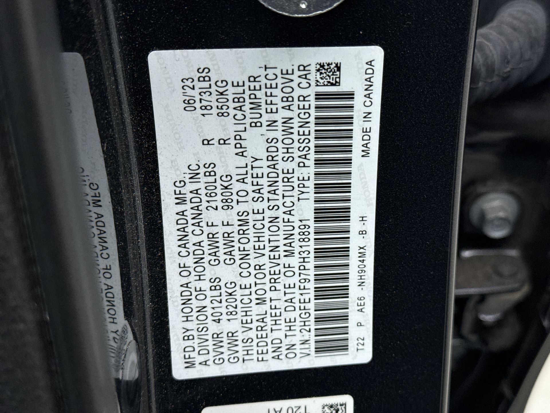 Used 2023 Honda Civic Touring image 12