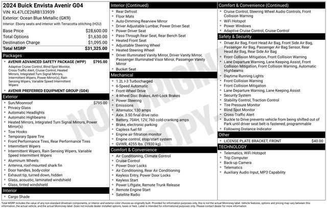 Certified 2024 Buick Envista Avenir image 37