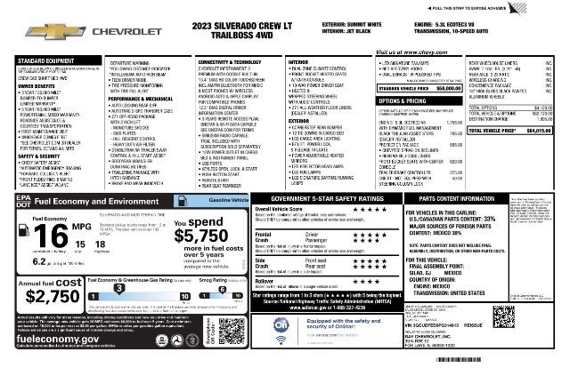 Used 2023 Chevrolet Silverado 1500 LT Trail Boss w/ Protection Package image 2