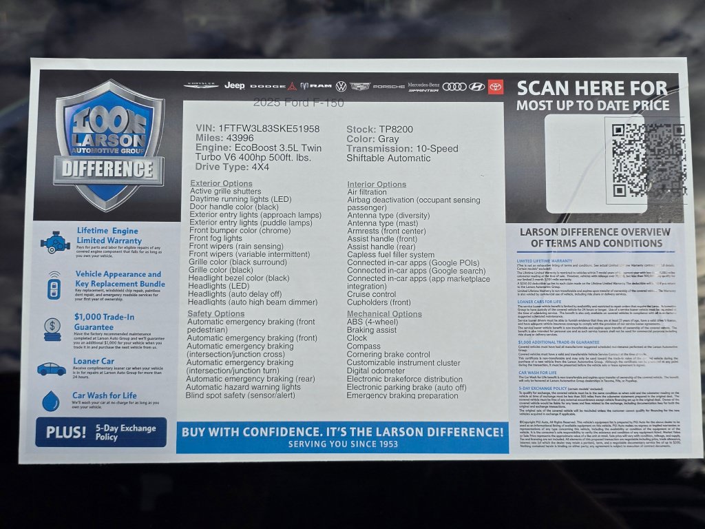 Used 2025 Ford F150 XLT w/ Equipment Group 301A Standard AWD/4WD image 41