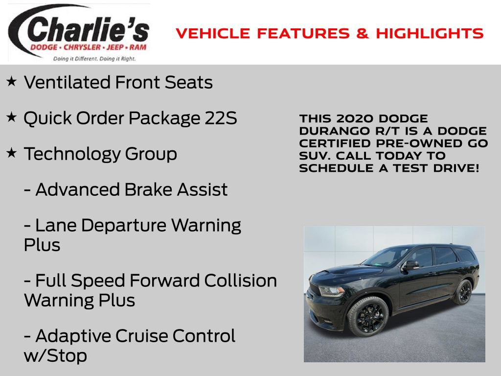 Certified 2020 Dodge Durango R/T w/ Technology Group AWD/4WD image 13