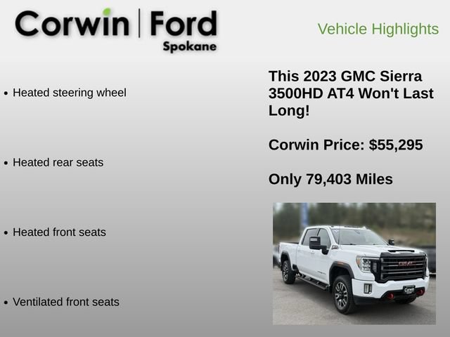 Used 2023 GMC Sierra 3500 AT4 w/ AT4 Preferred Package AWD/4WD image 12