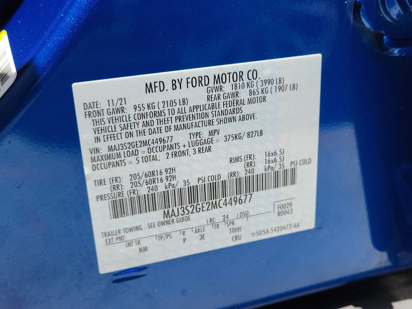 Used 2021 Ford EcoSport SE FWD image 30