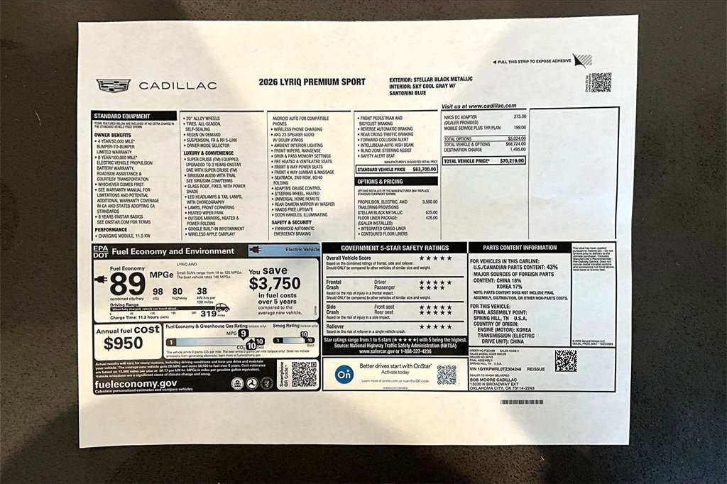 New 2026 Cadillac Lyriq Premium Sport image 14