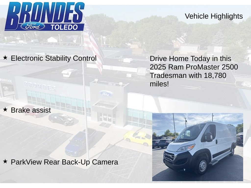 Used 2025 RAM ProMaster 2500 w/ U-Haul Equipment Group FWD image 11