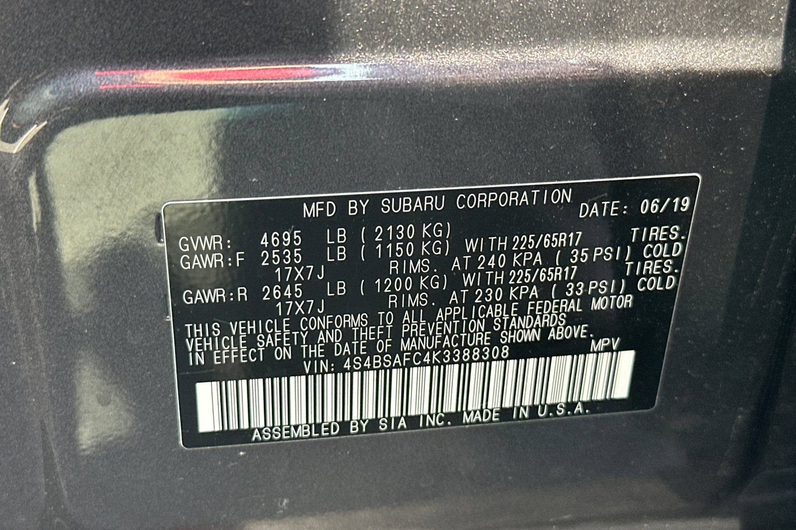 Used 2019 Subaru Outback 2.5i Premium AWD/4WD image 35
