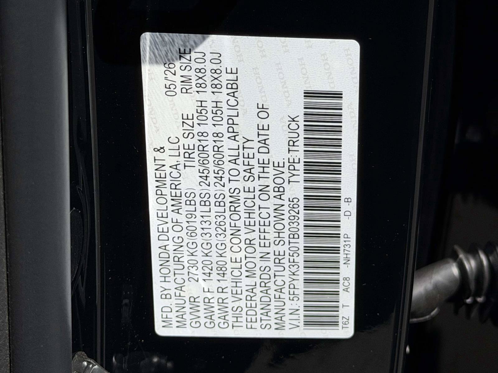 New 2026 Honda Ridgeline RTL image 21