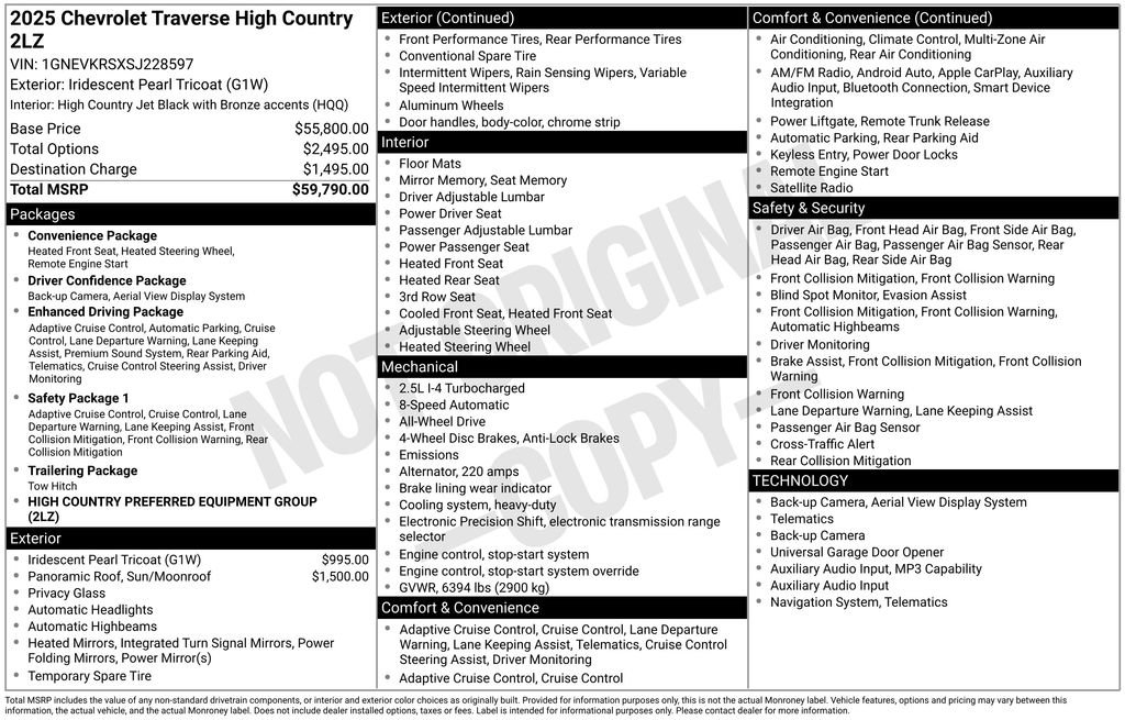 Used 2025 Chevrolet Traverse High Country image 34