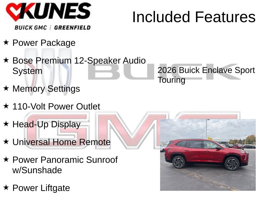 New 2026 Buick Enclave Sport Touring w/ Power Package image 3