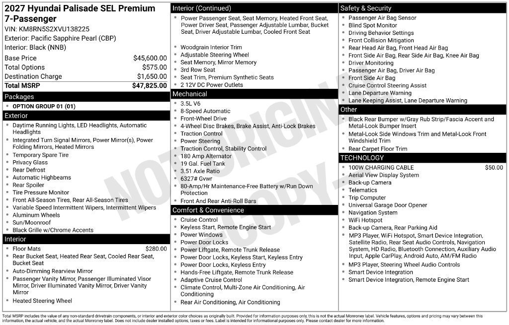 New 2027 Hyundai Palisade SEL FWD image 4