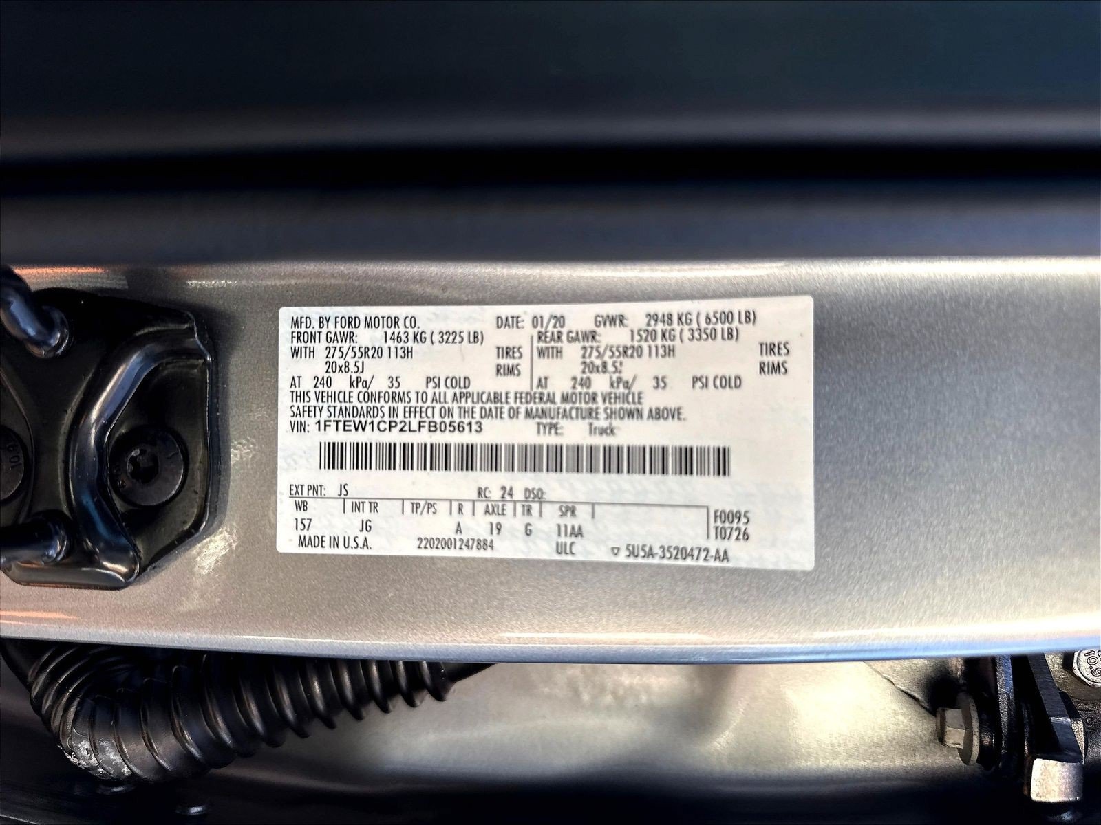 Certified 2020 Ford F150 XL w/ Equipment Group 101A Mid RWD image 22