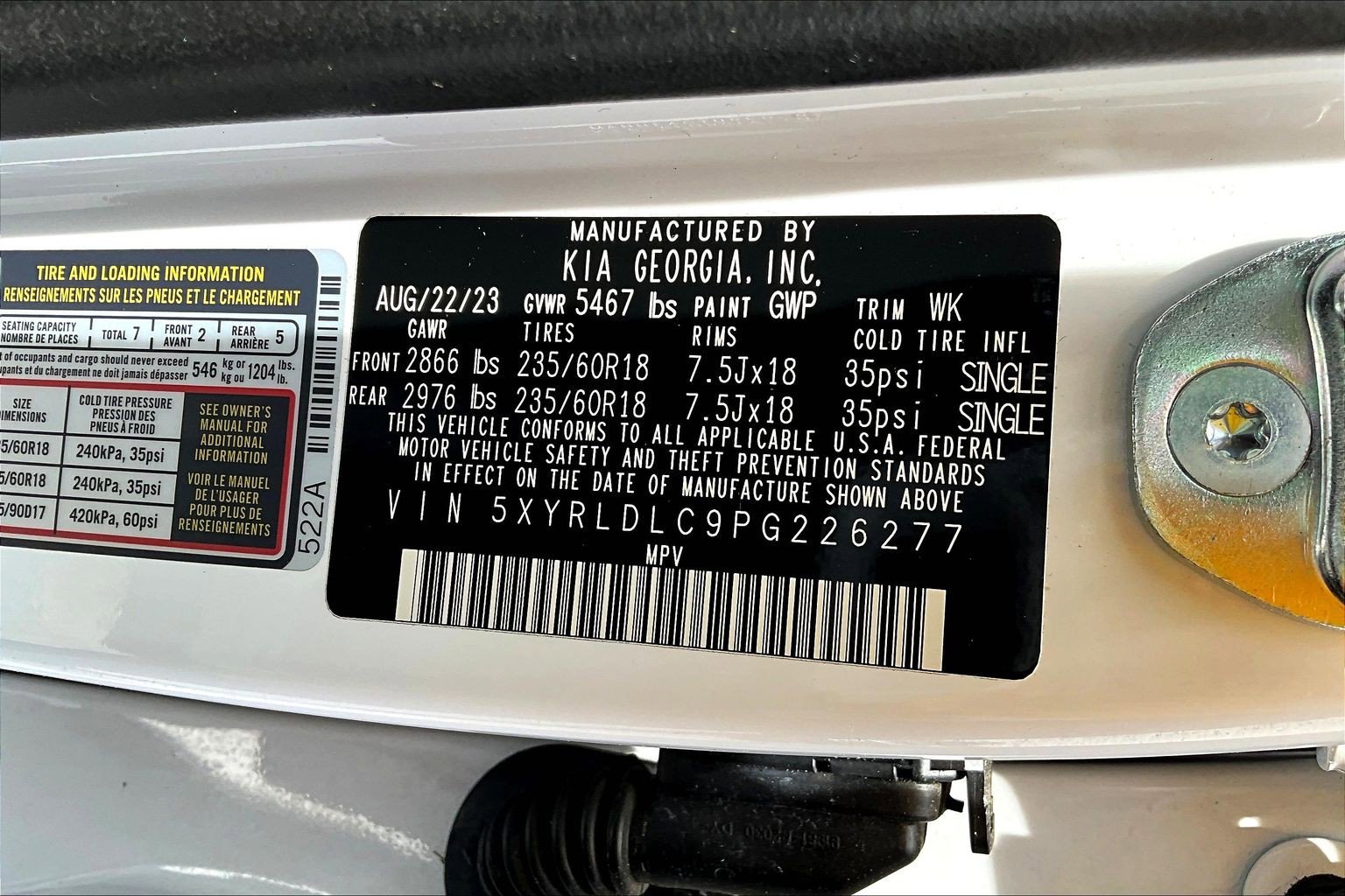 Used 2023 Kia Sorento S w/ Panoramic Sunroof Package AWD/4WD image 11