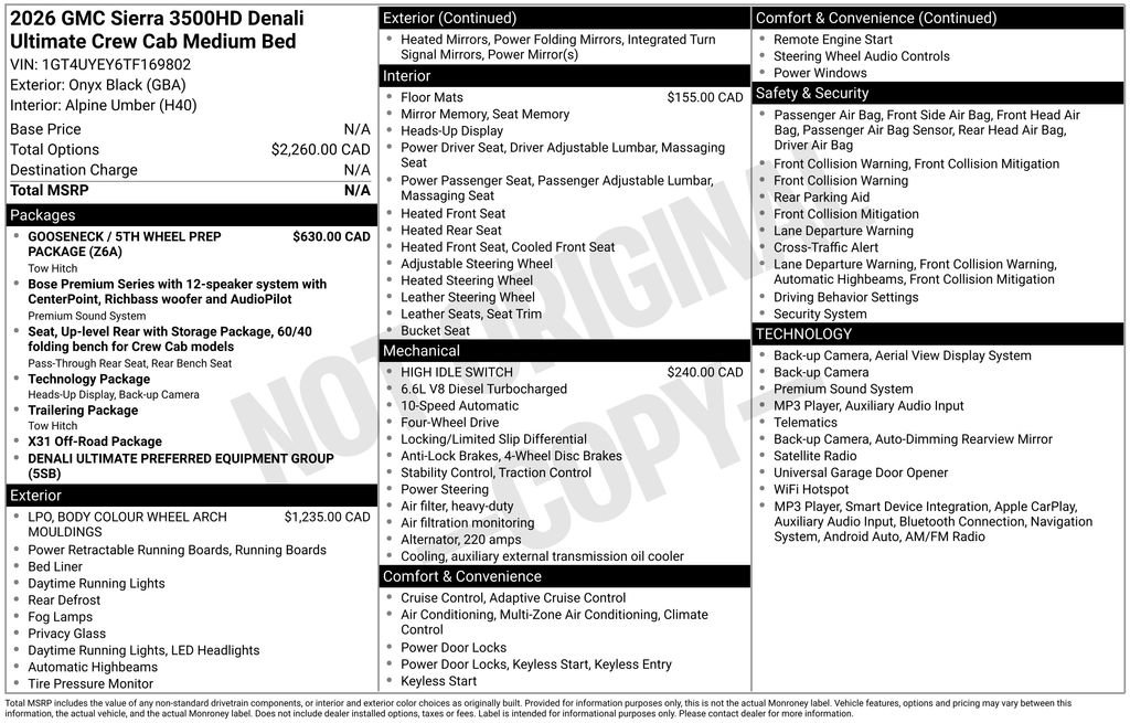Used 2026 GMC Sierra 3500 Denali Ultimate AWD/4WD image 90