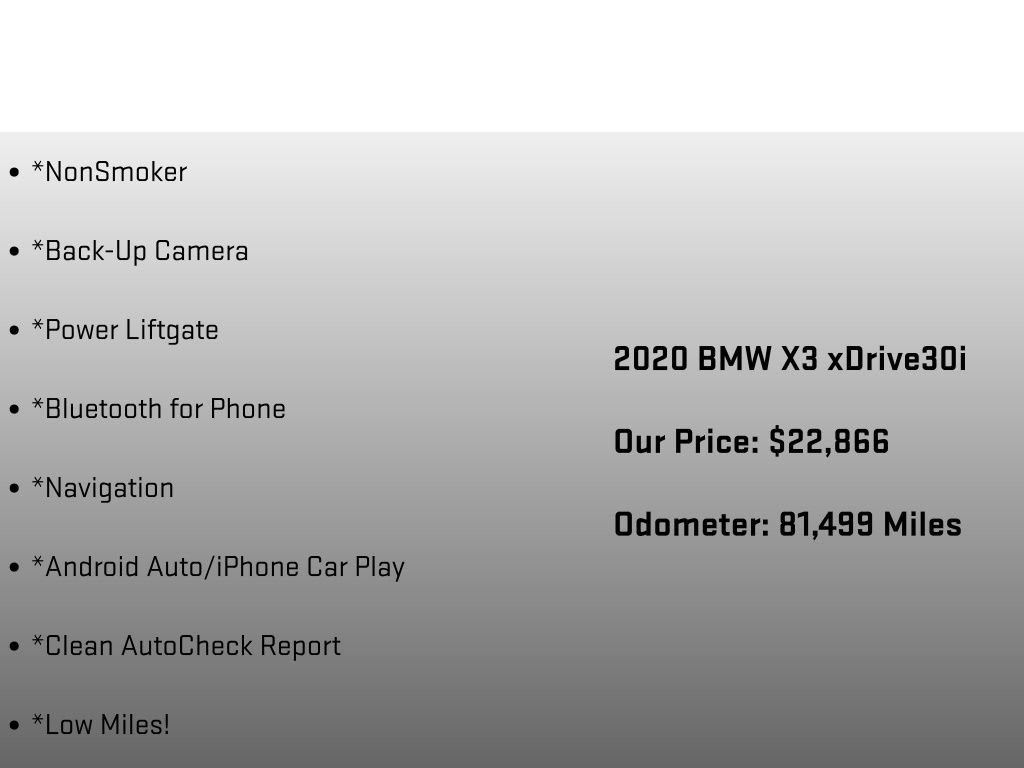 Used 2020 BMW X3 xDrive30i w/ Premium Package AWD/4WD image 18