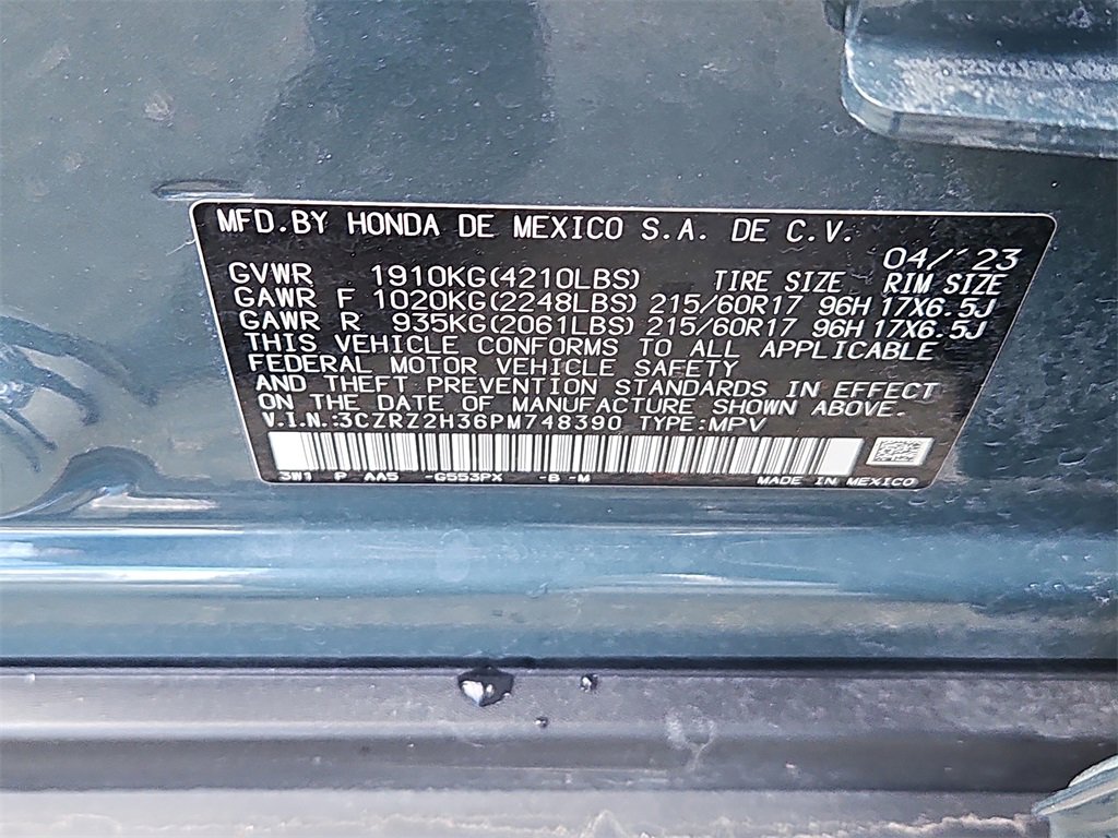 Certified 2023 Honda HR-V LX image 14