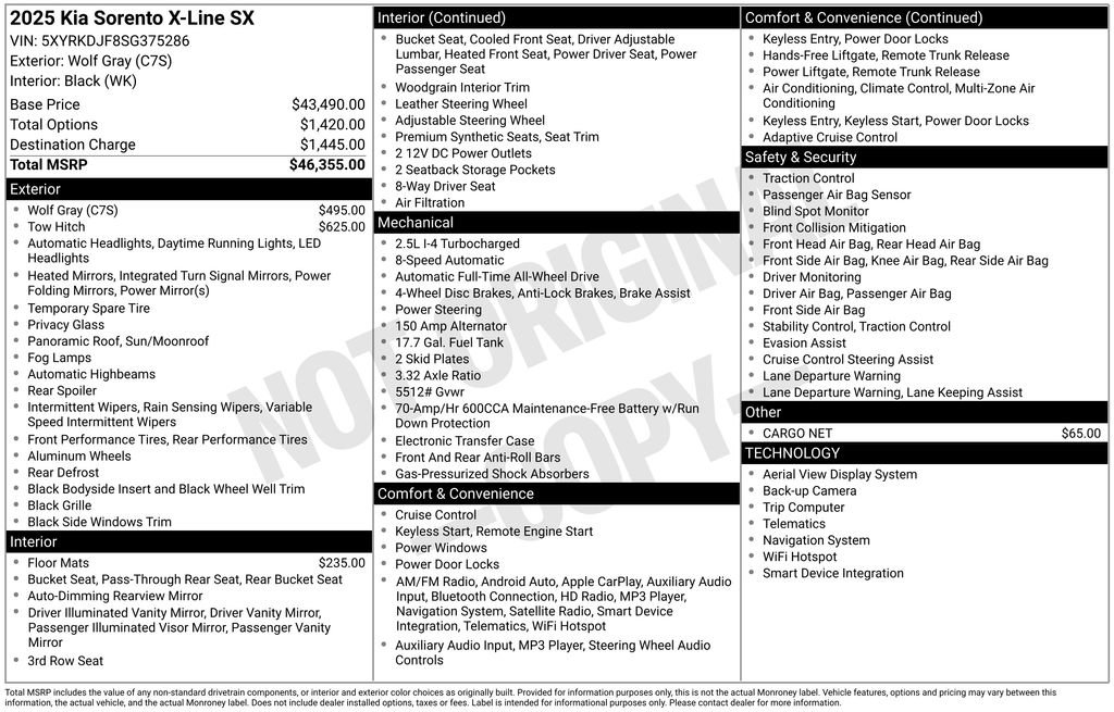 New 2025 Kia Sorento SX AWD/4WD image 5