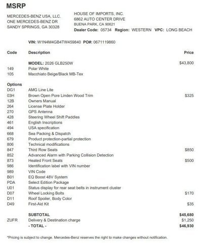 Used 2026 Mercedes-Benz GLB 250 image 5
