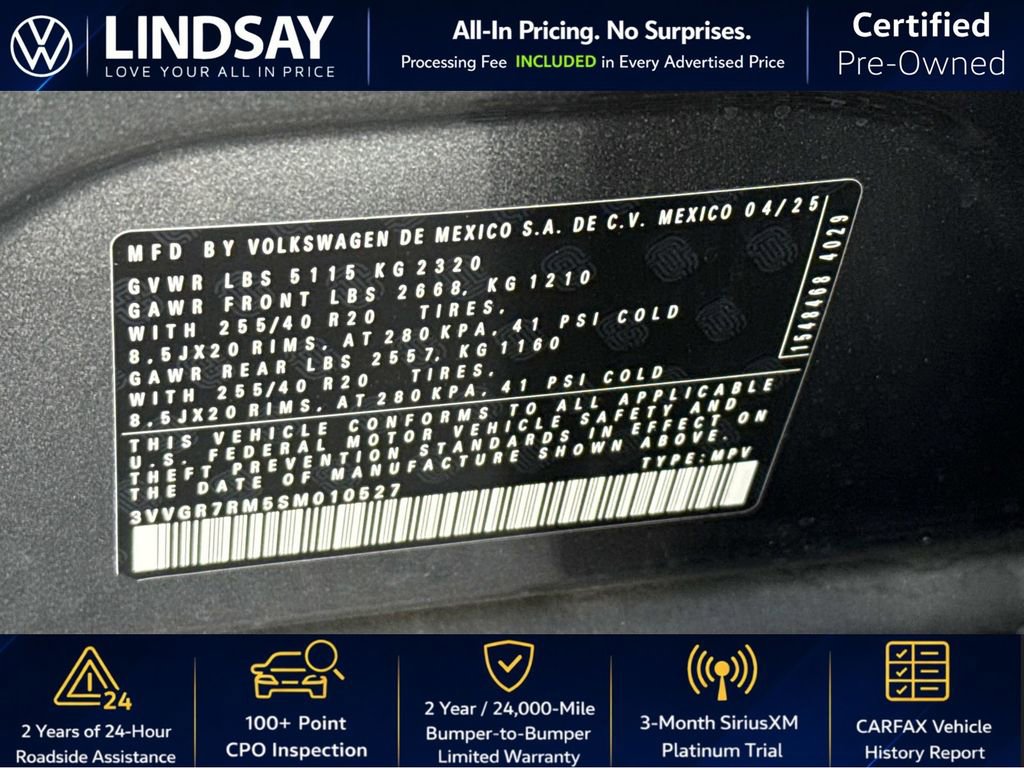 Certified 2025 Volkswagen Tiguan SE R-Line AWD/4WD image 27