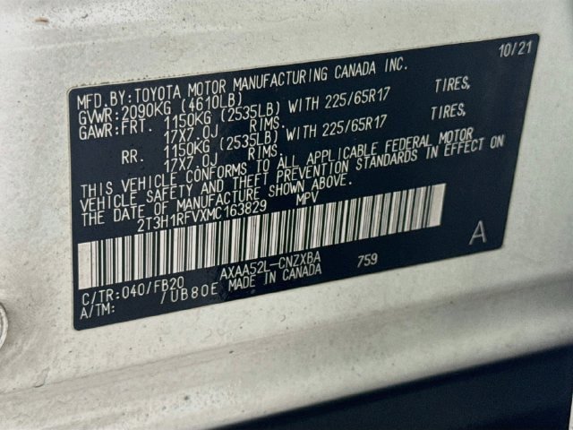 Certified 2021 Toyota RAV4 LE w/ Carpet Mat Package (TMS) FWD image 31