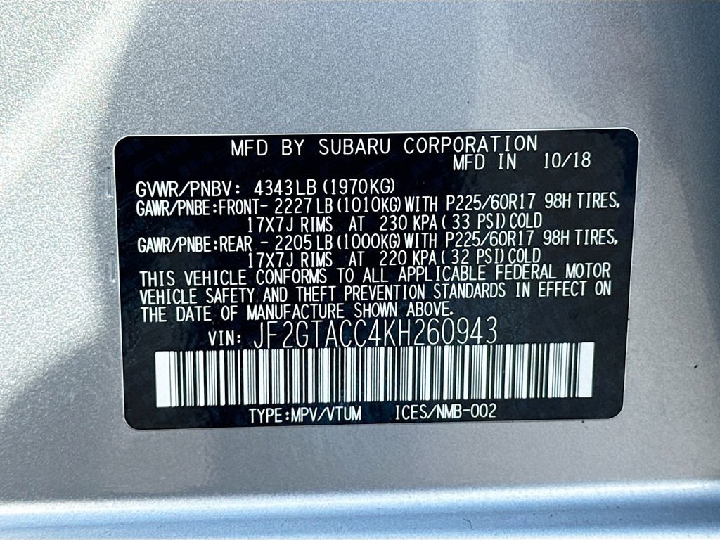 Used 2019 Subaru Crosstrek 2.0i Premium w/ Popular Package #2 AWD/4WD image 27