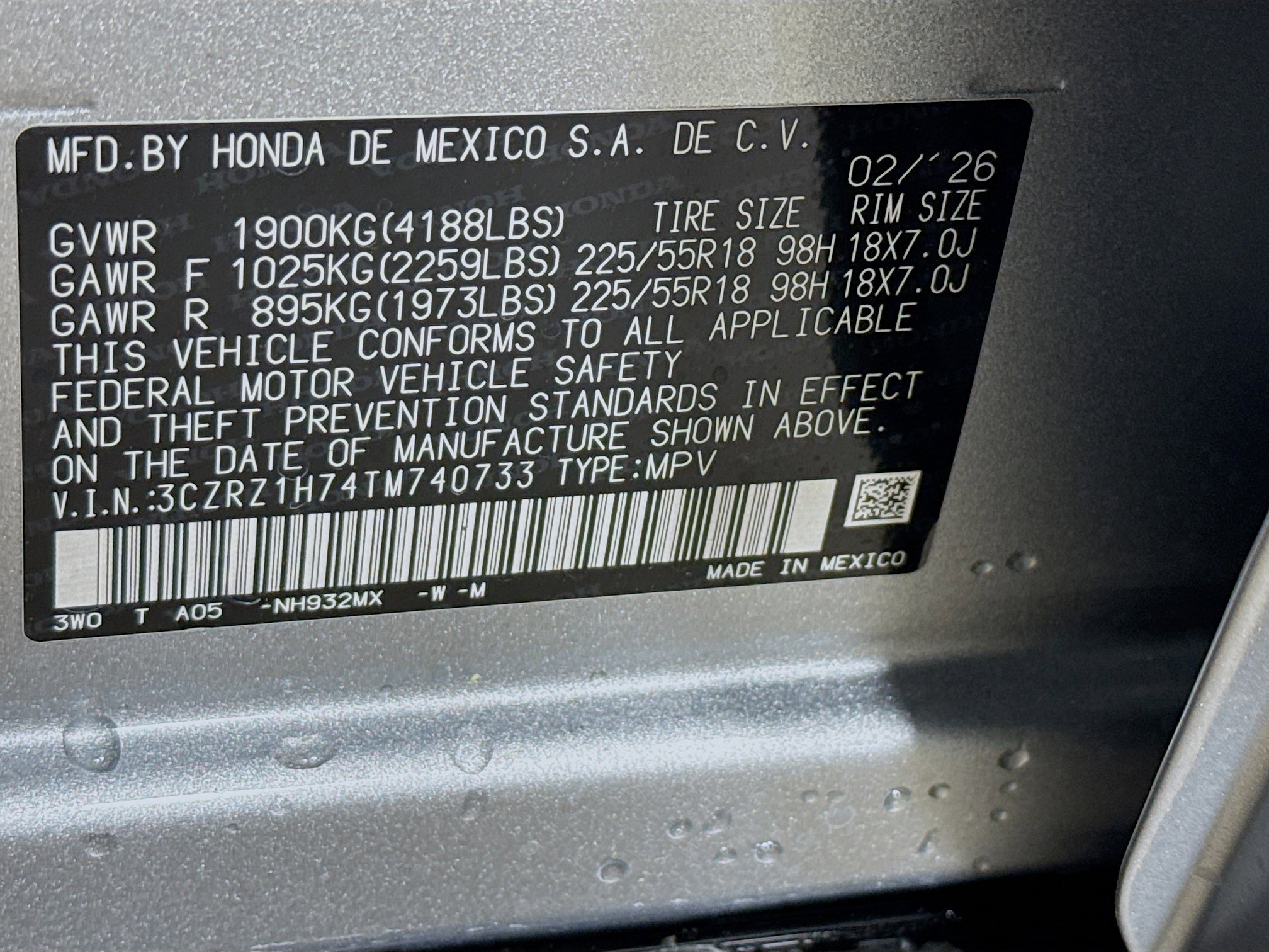 New 2026 Honda HR-V EX-L image 39