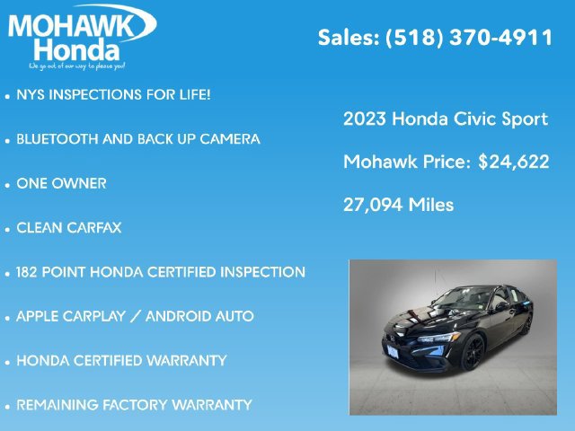 Certified 2023 Honda Civic Sport image 8