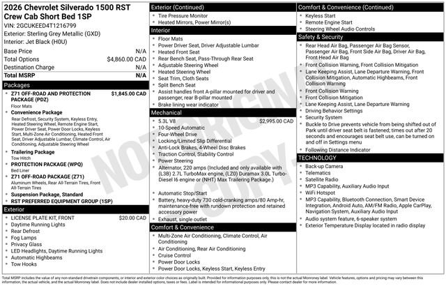 New 2026 Chevrolet Silverado 1500 RST AWD/4WD image 25