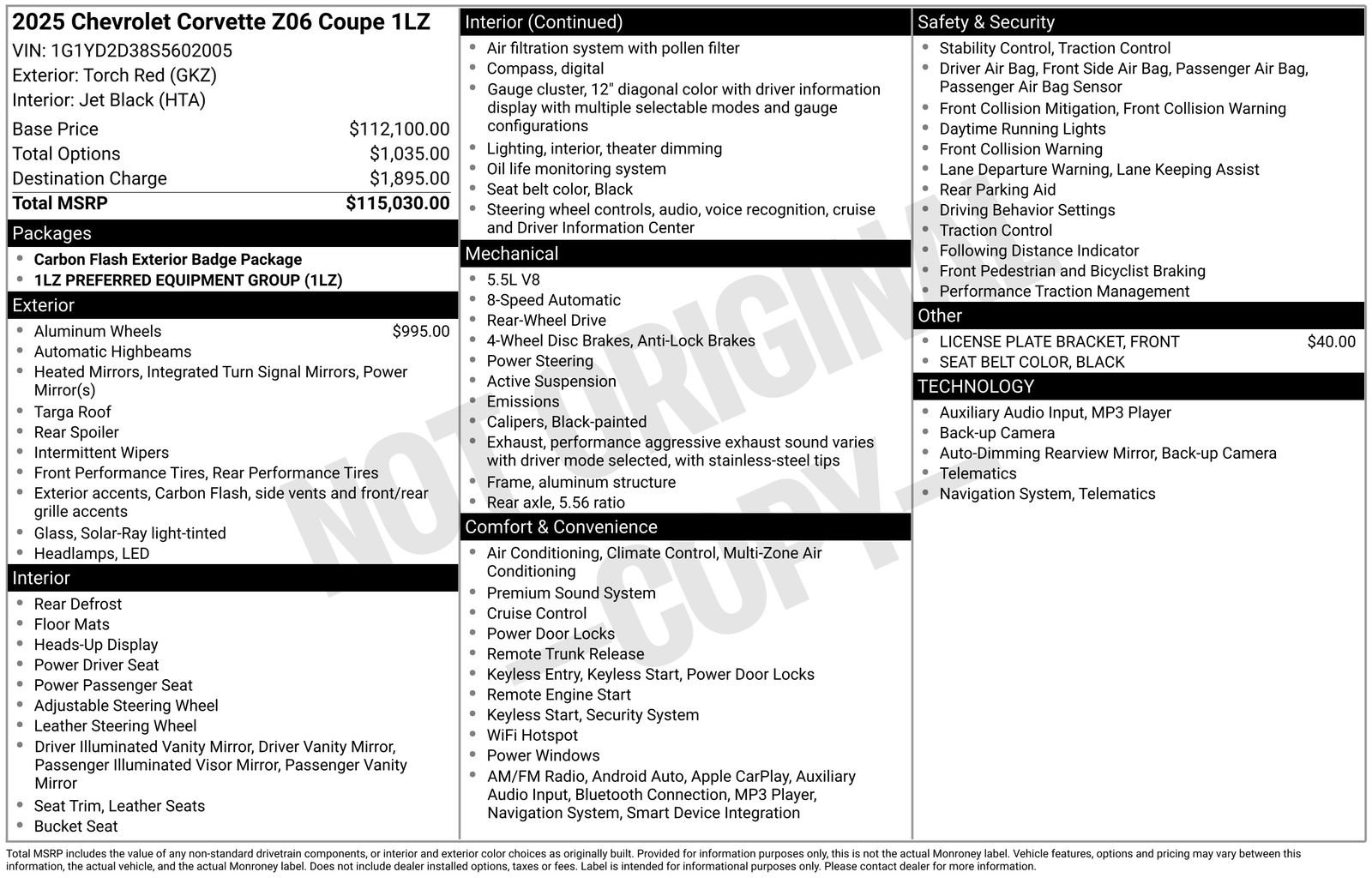 Used 2025 Chevrolet Corvette Z06 image 25