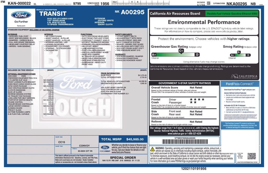 Used 2022 Ford Transit 250 Low Roof AWD image 34