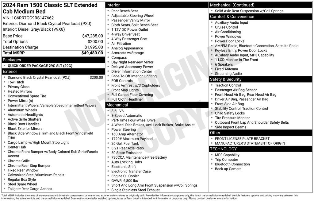 Used 2024 RAM 1500 Classic SLT image 2
