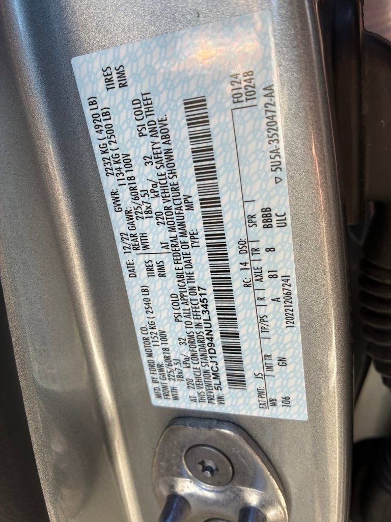 Certified 2022 Lincoln Corsair AWD w/ Equipment Group 101A image 27