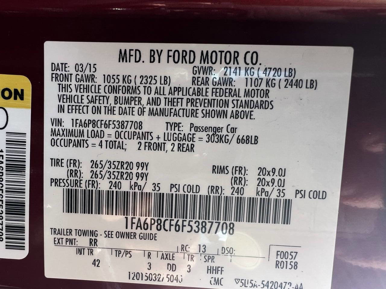 Used 2015 Ford Mustang GT Premium w/ Equipment Group 401A image 23