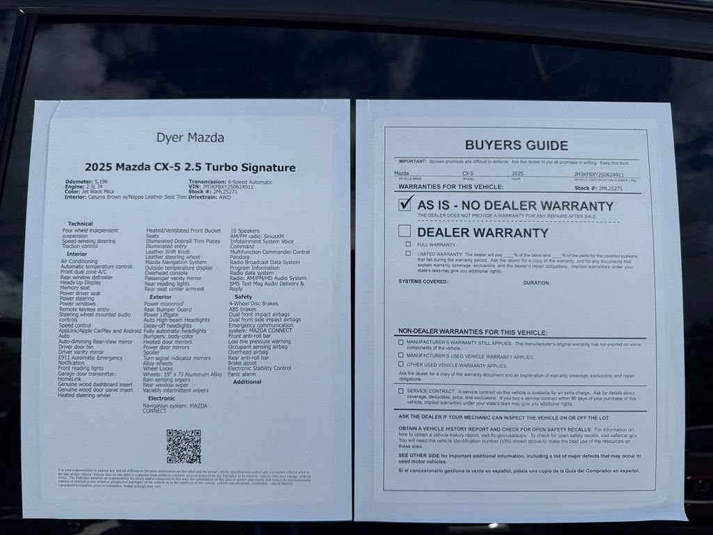 Used 2025 MAZDA CX-5 Signature AWD/4WD image 26