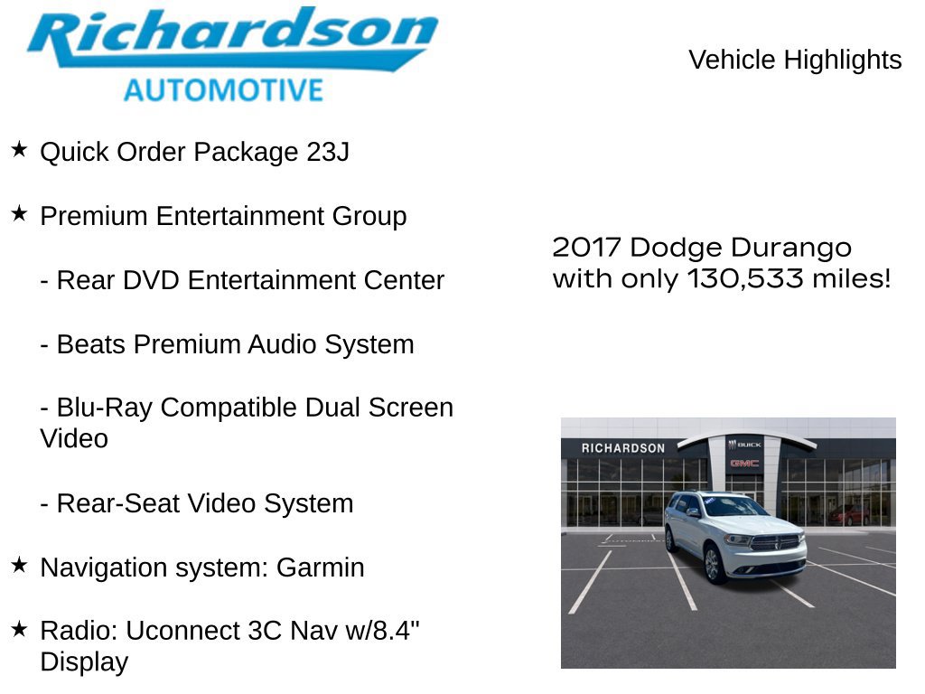 Used 2017 Dodge Durango Citadel w/ Premium Entertainment Group AWD/4WD image 11