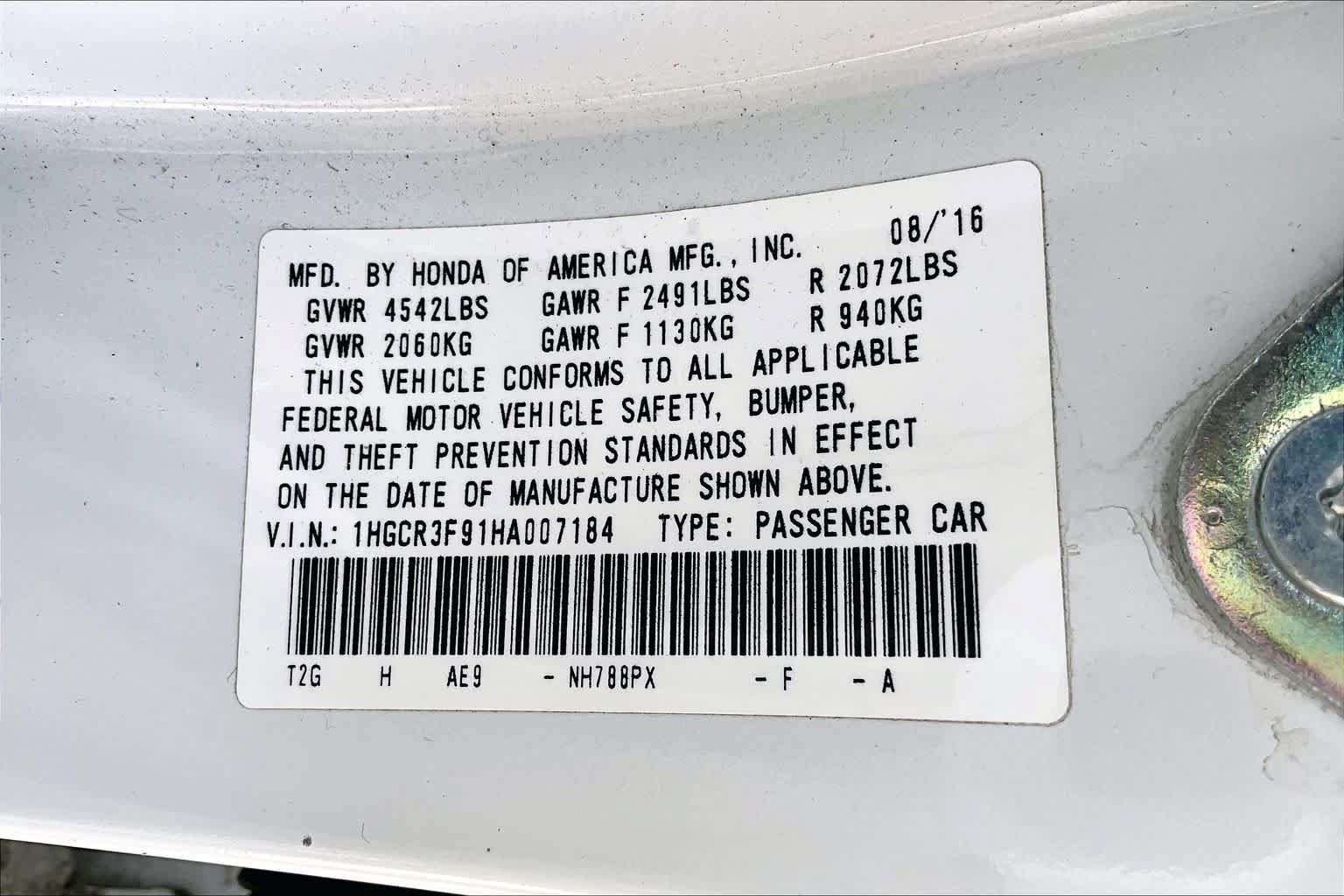 Certified 2017 Honda Accord Touring image 35