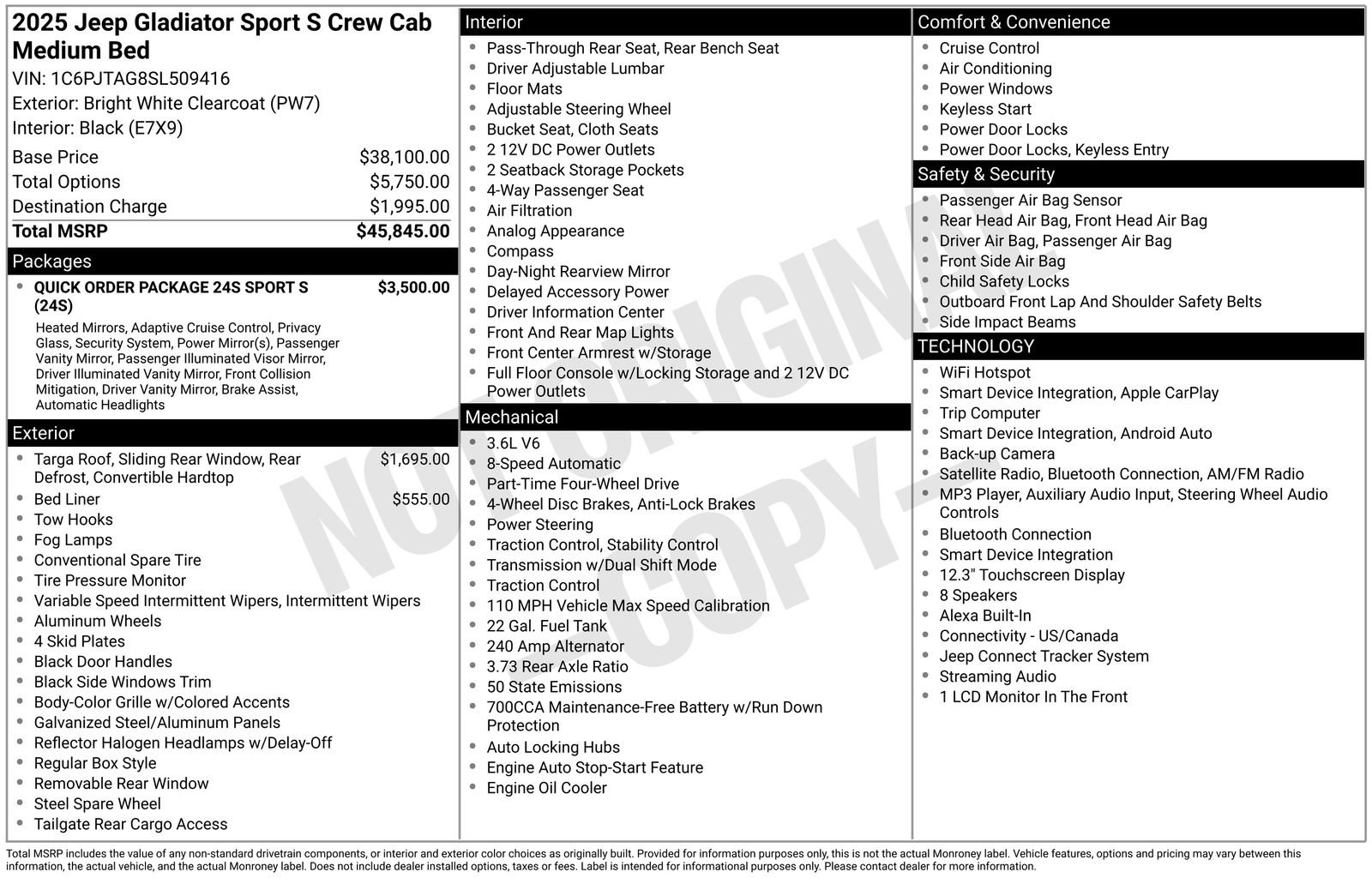 Used 2025 Jeep Gladiator Sport AWD/4WD image 4