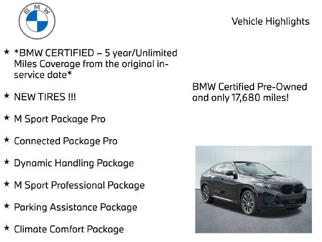 Certified 2025 BMW X6 M60i w/ Dynamic Handling Package AWD/4WD image 11
