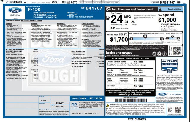 Used 2021 Ford F150 Lariat w/ Equipment Group 502A High AWD/4WD image 3