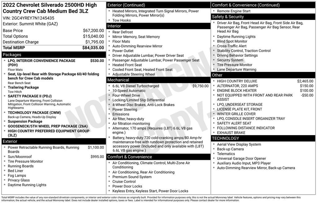 Used 2022 Chevrolet Silverado 2500 High Country image 35