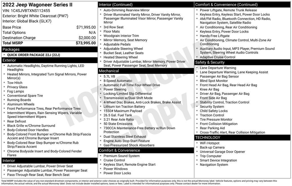 Used 2022 Jeep Wagoneer Series II image 12