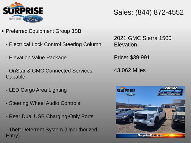 Used 2021 GMC Sierra 1500 Elevation w/ X31 Off-Road Package AWD/4WD image 18