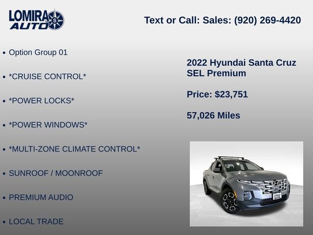 Used 2022 Hyundai Santa Cruz SEL Premium AWD/4WD image 8