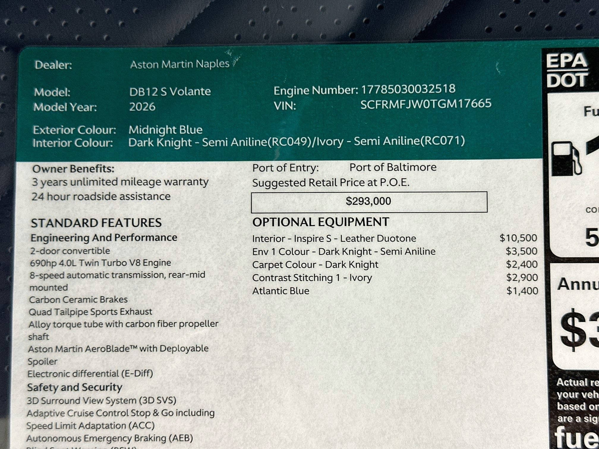 New 2026 Aston Martin DB12 Convertible RWD image 29