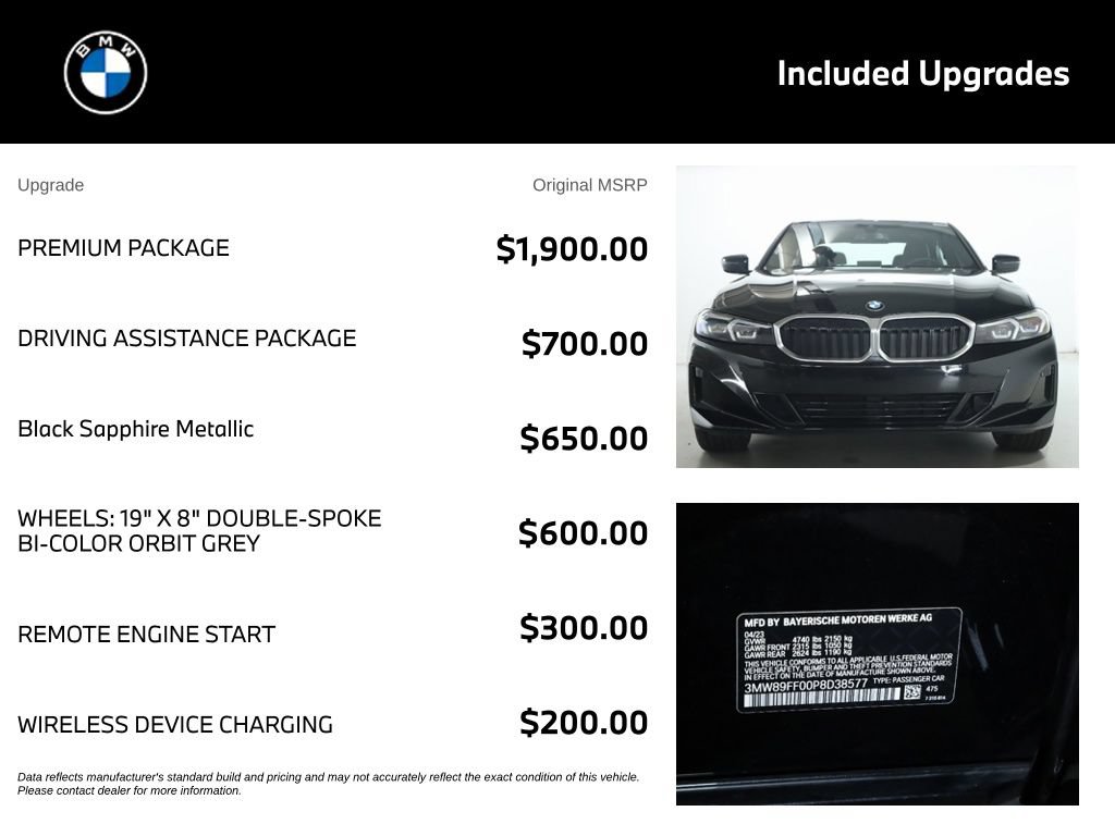 Used 2023 BMW 330i xDrive Sedan w/ Premium Package AWD/4WD image 4