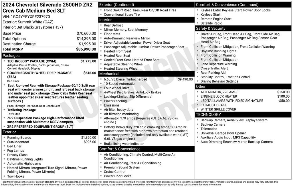 Used 2024 Chevrolet Silverado 2500 ZR2 w/ Technology Package AWD/4WD image 26