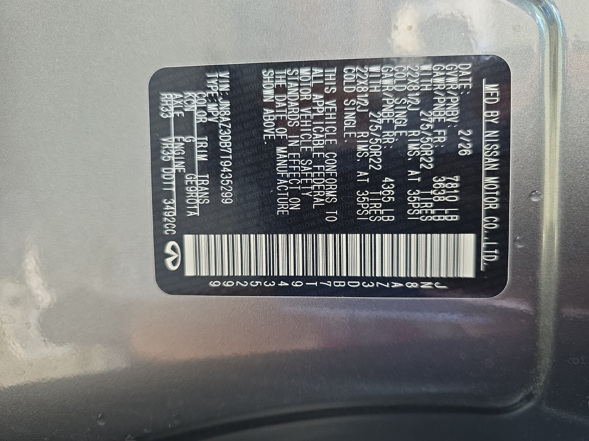 Certified 2026 INFINITI QX80 4WD image 34